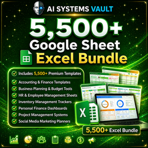 5500 Excel & Google sheet Bundle